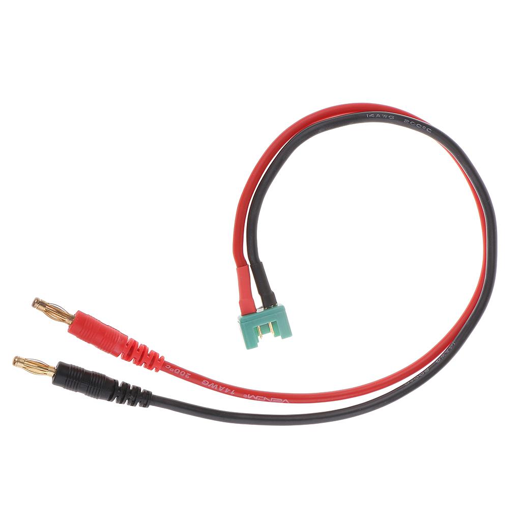 MPX Male Plug to 4mm Banana Plugs Battery Charge Cable Wire for TRX4
