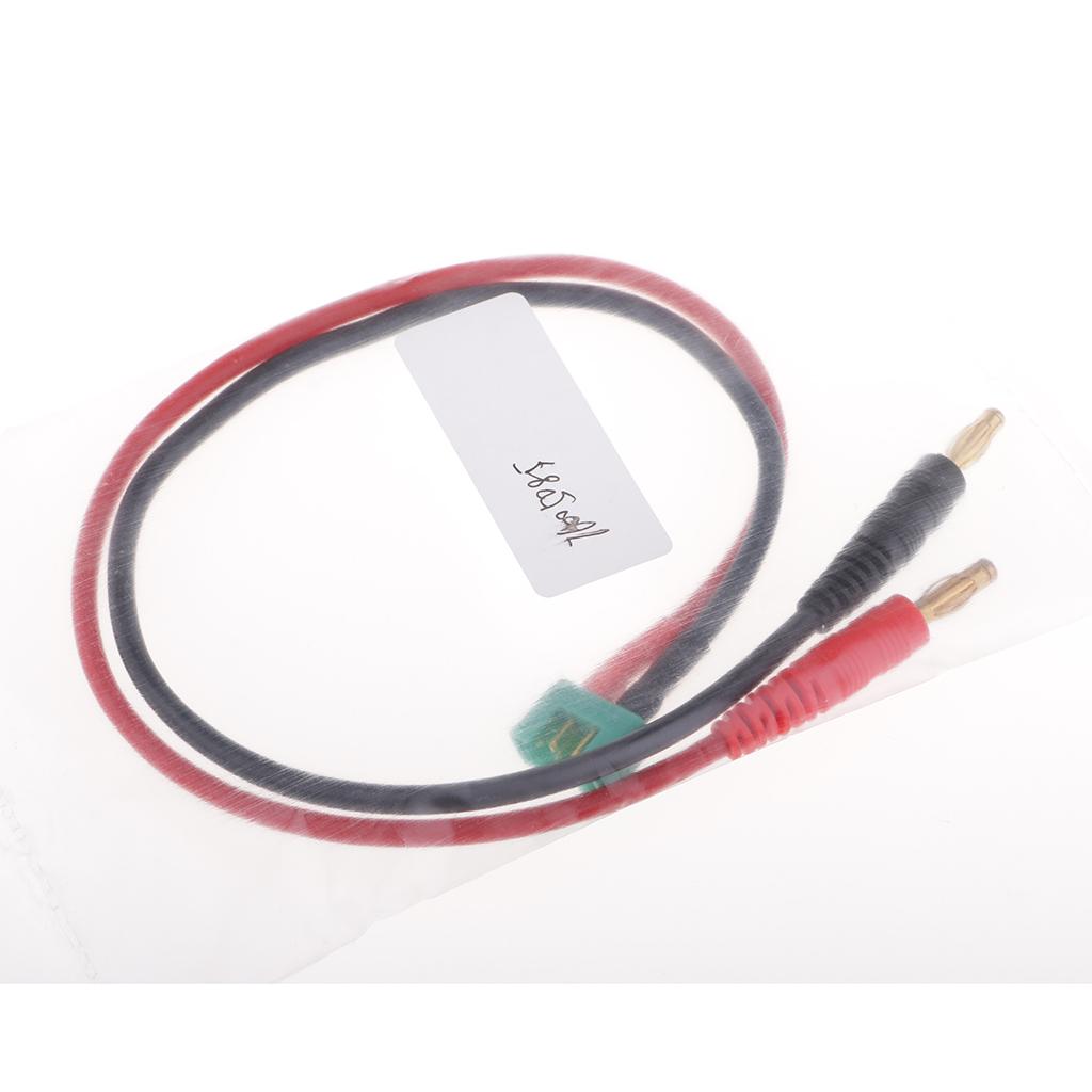 MPX Male Plug to 4mm Banana Plugs Battery Charge Cable Wire for TRX4