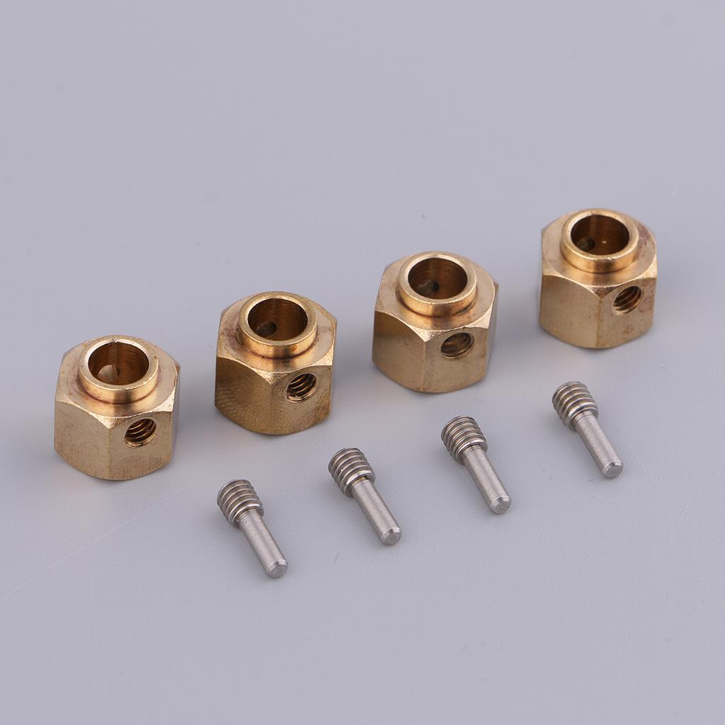 4 Pieces Hex Wheel Hubs Hexagonal Adapter for TRX4 RC Crawler 9mm