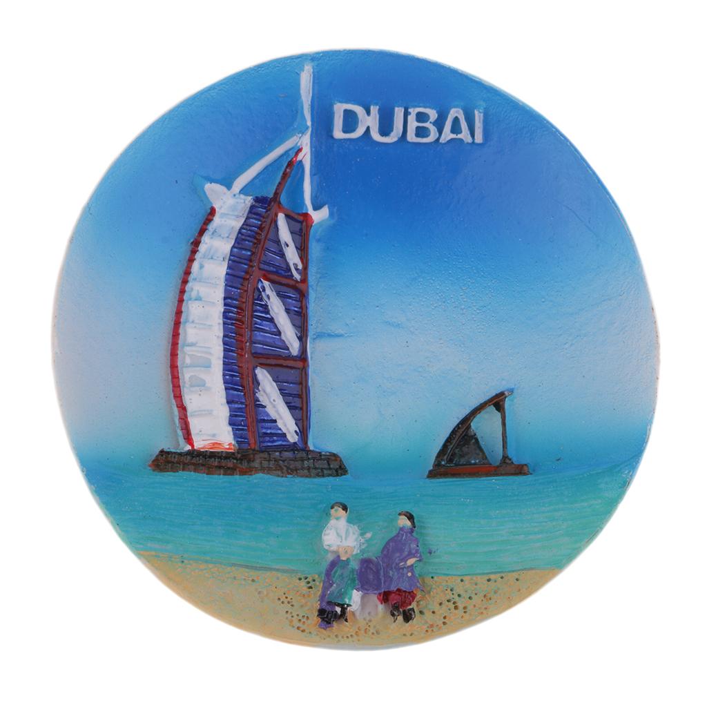 Tourist Travel Souvenir Fridge Stickers Refrigerator Magnet Dubai Sea