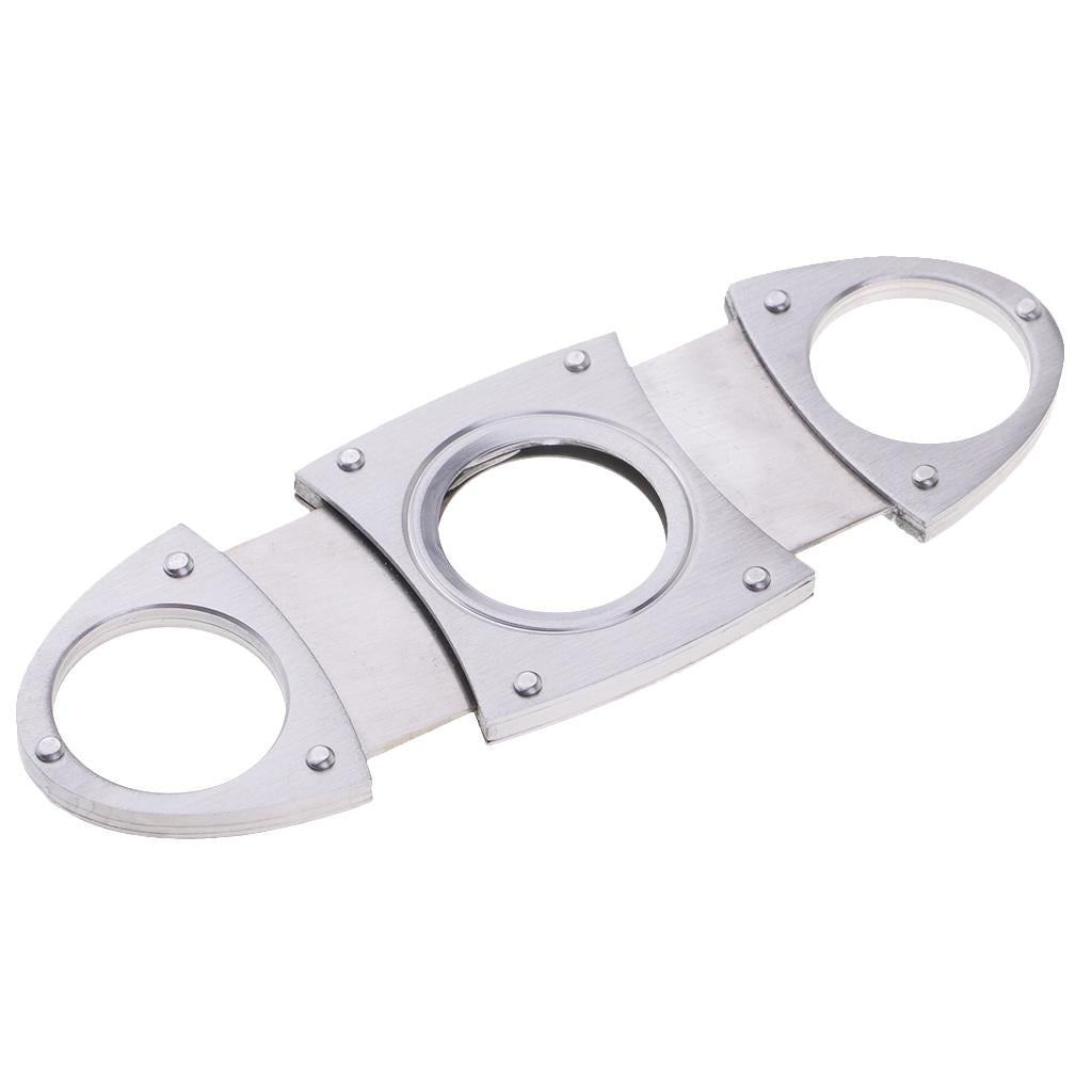 Alloy Cigar Cutter Double Blade Guillotine Scissors Cigar Clipper Shears B