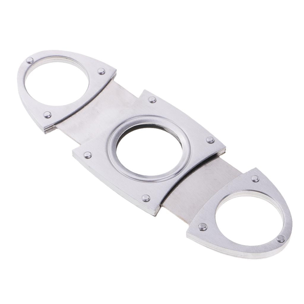 Alloy Cigar Cutter Double Blade Guillotine Scissors Cigar Clipper Shears B