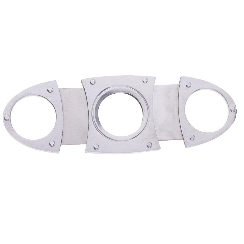 Alloy Cigar Cutter Double Blade Guillotine Scissors Cigar Clipper Shears B