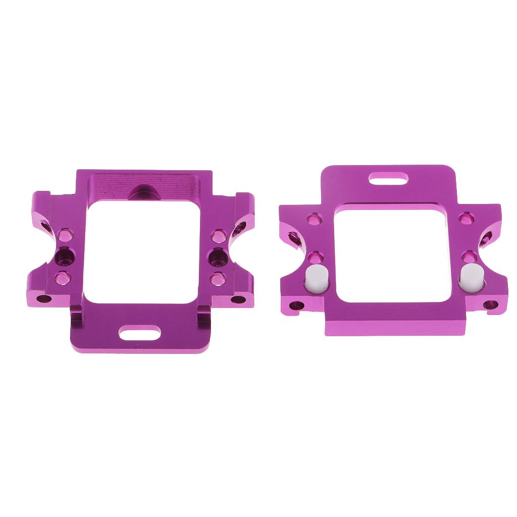 2x Aluminum Rear Gear Box Mount for HSP 94103 94123 94111 94107 94108 Purple