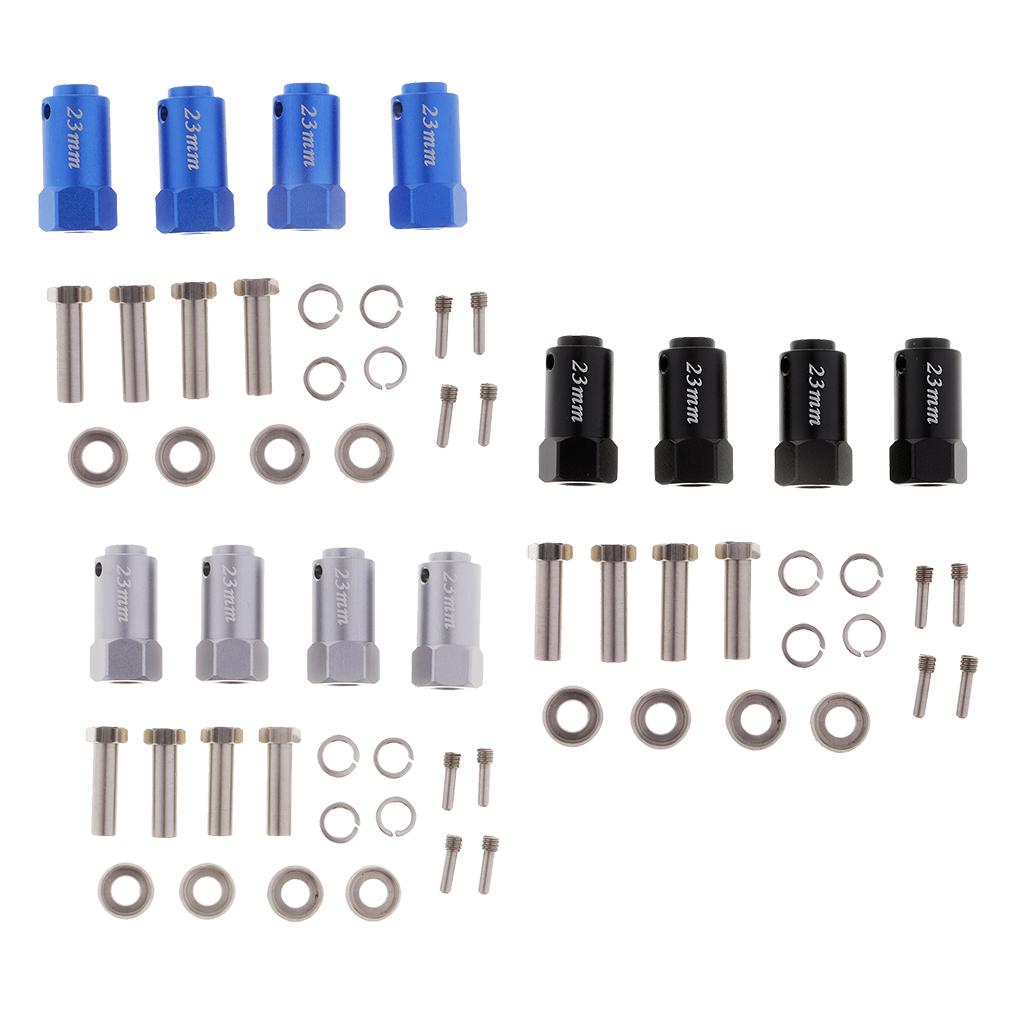 23mm Wheel Hex Combine Longer Coupler for TRX4 1/10 RC Crawler Blue