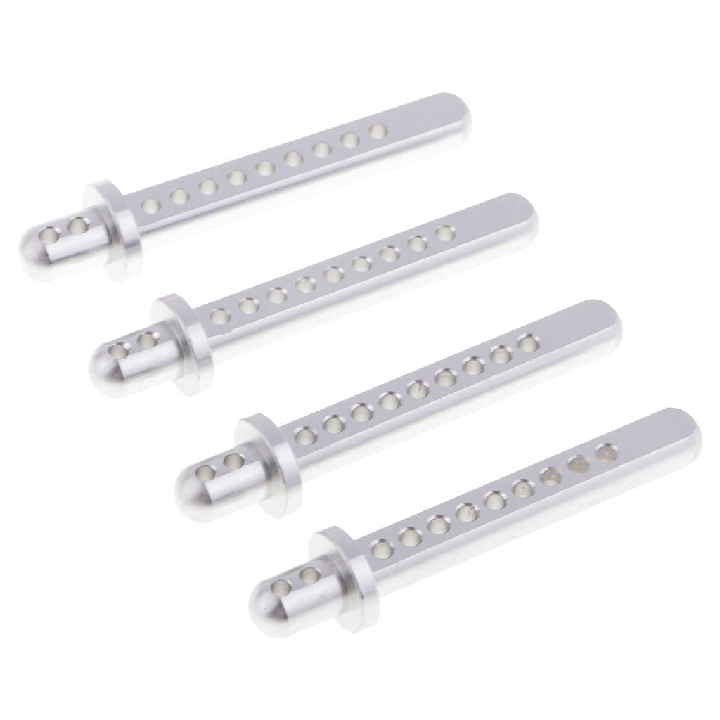 4x Aluminum Alloy Body Post Column For Axial SCX10 1/10 RC Car Truck Silver