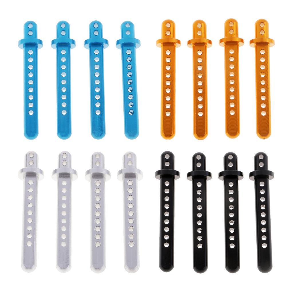 4x Aluminum Alloy Body Post Column For Axial SCX10 1/10 RC Car Truck Silver