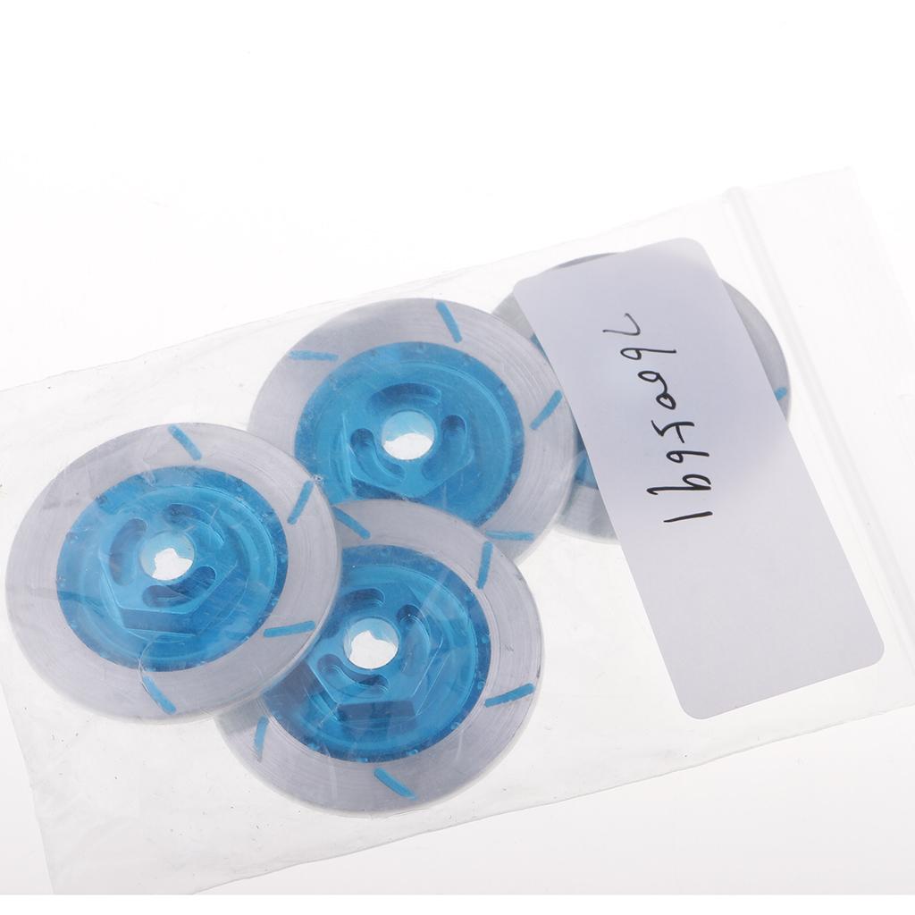 4 Pieces Alloy Wheel Rim Brake Disc for Sakura D4 CS HSP 94123 1:10 Car Blue