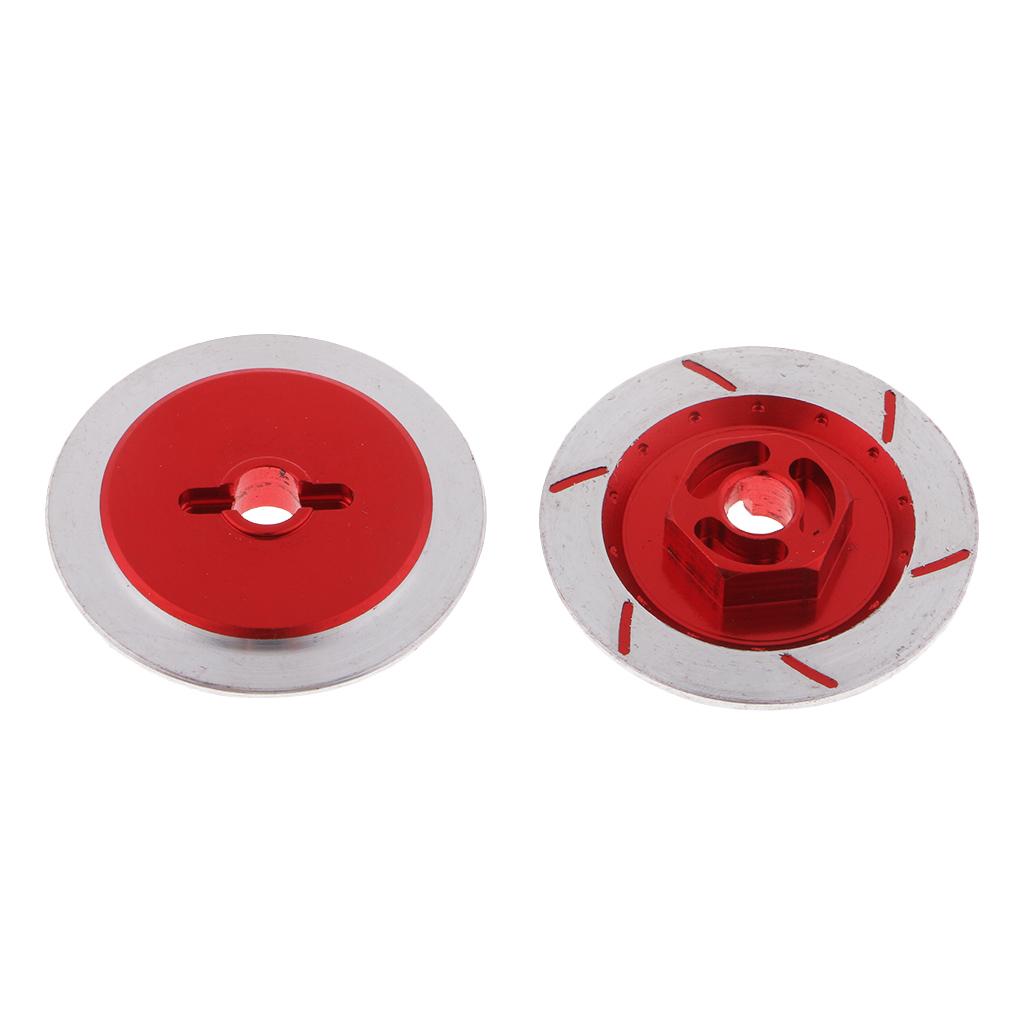 4 Pieces Alloy Wheel Rim Brake Disc for Sakura D4 CS HSP 94123 1:10 Car Red