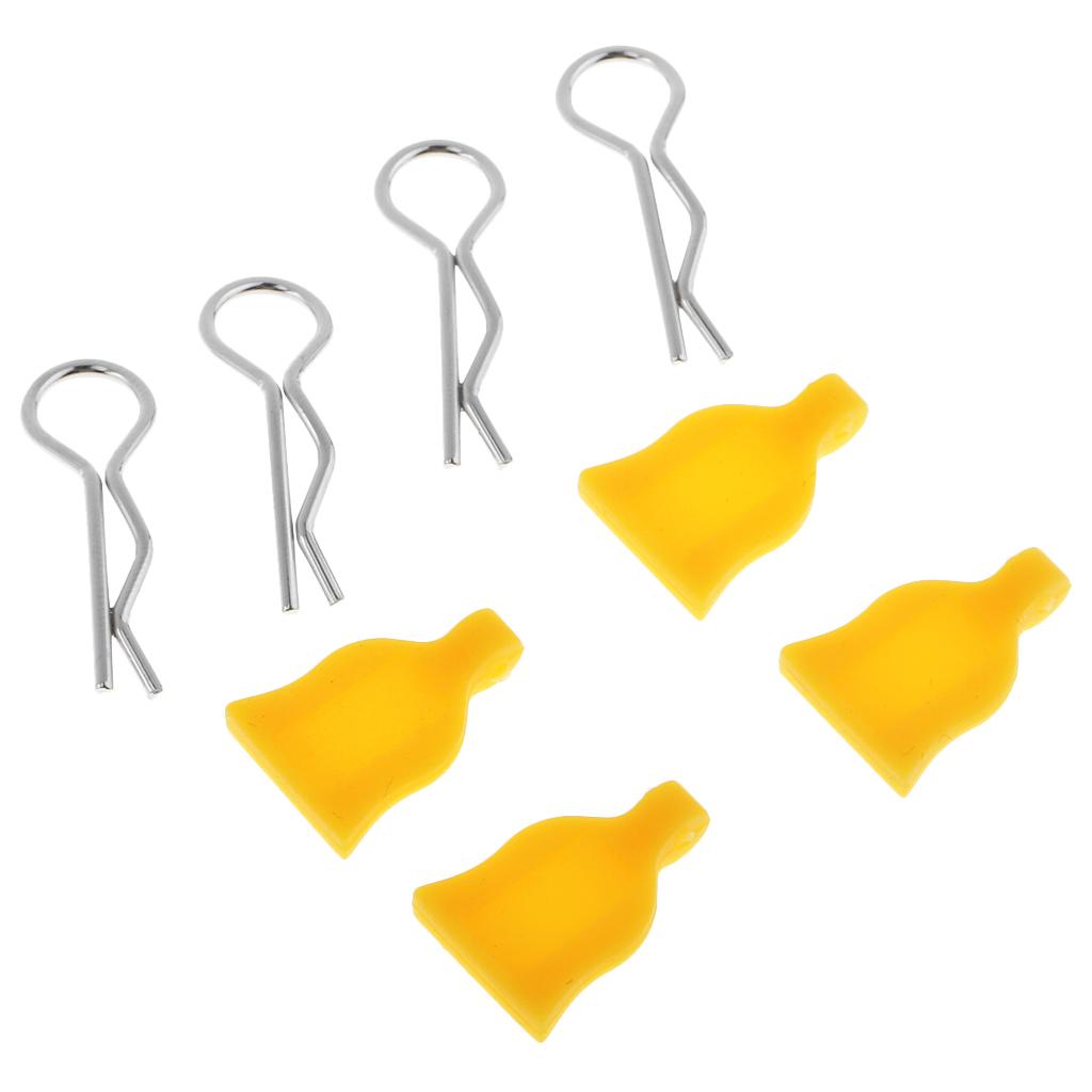 RC Car Metal Shell Buckle Spare Parts for 1/10 RC Drift/ On-road Cars Yellow
