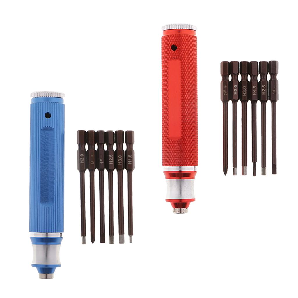 6 in 1 Multifunctional Hex Screwdriver Kit for RC Model Car Plane Boats Blue