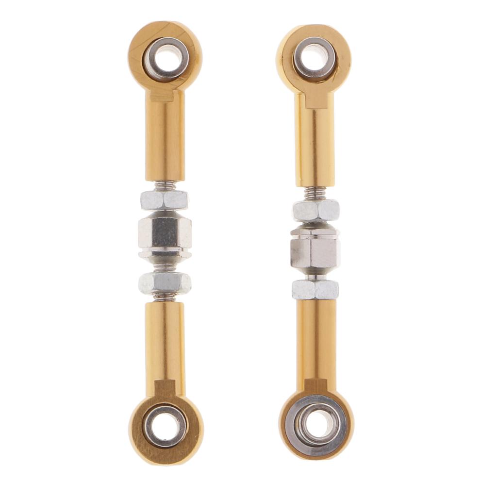 RC Metal Upgrade Parts Steering Linkage Pull Rod for HSP 94123/94103 Golden