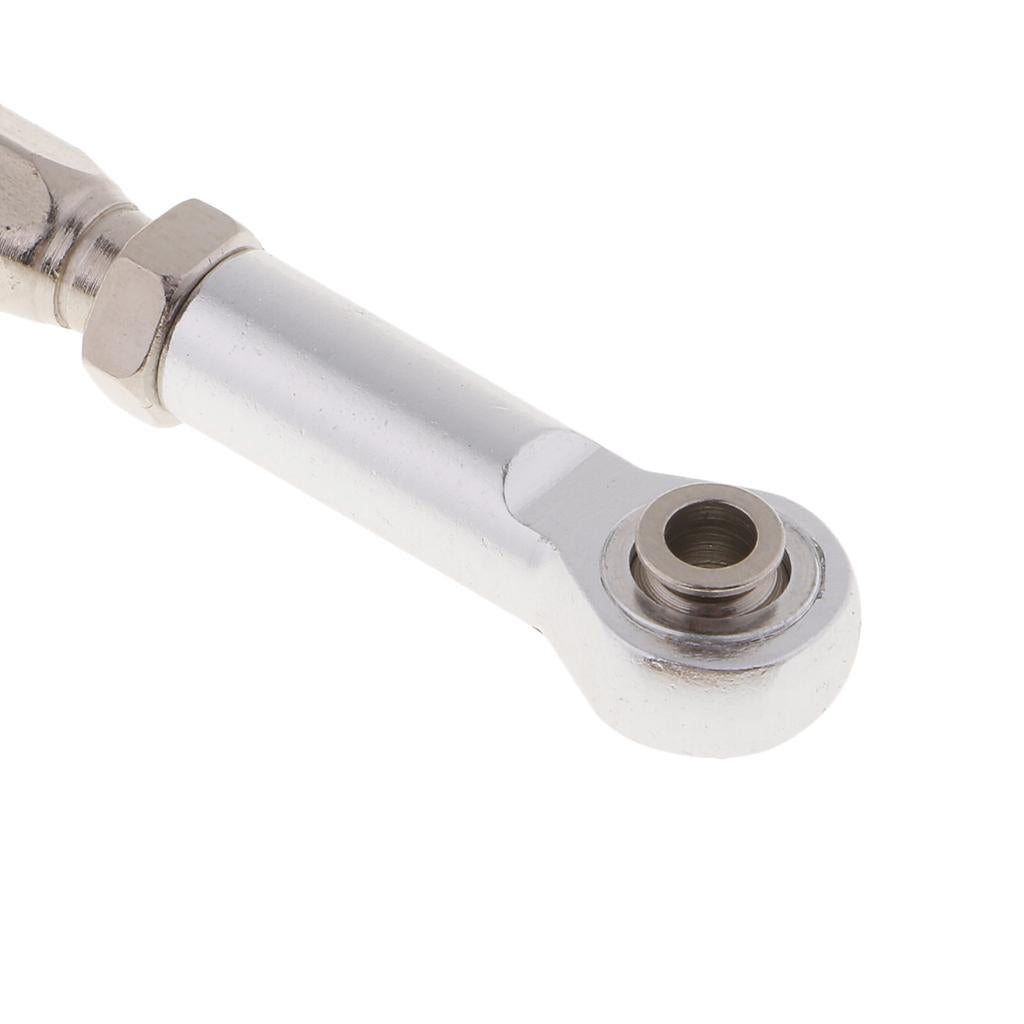 Adjustable Servo Linkage Pulling Steering Rods Arms for 1/10 HSP Car Silver