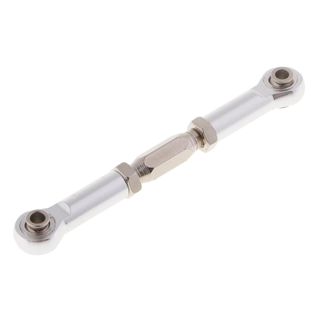 Adjustable Servo Linkage Pulling Steering Rods Arms for 1/10 HSP Car Silver