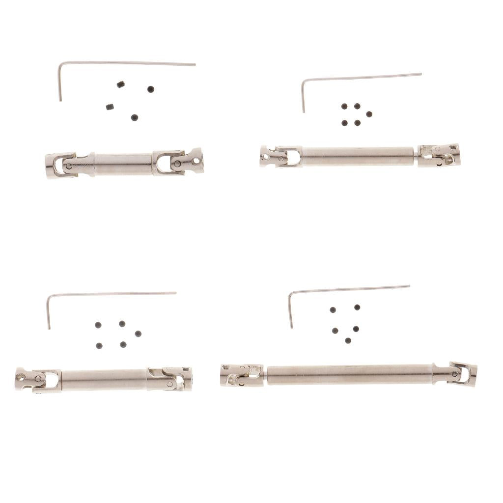 4x3mm Metal Steel Universal Joint Drive Shaft for RC Crawler Car 42-55mm