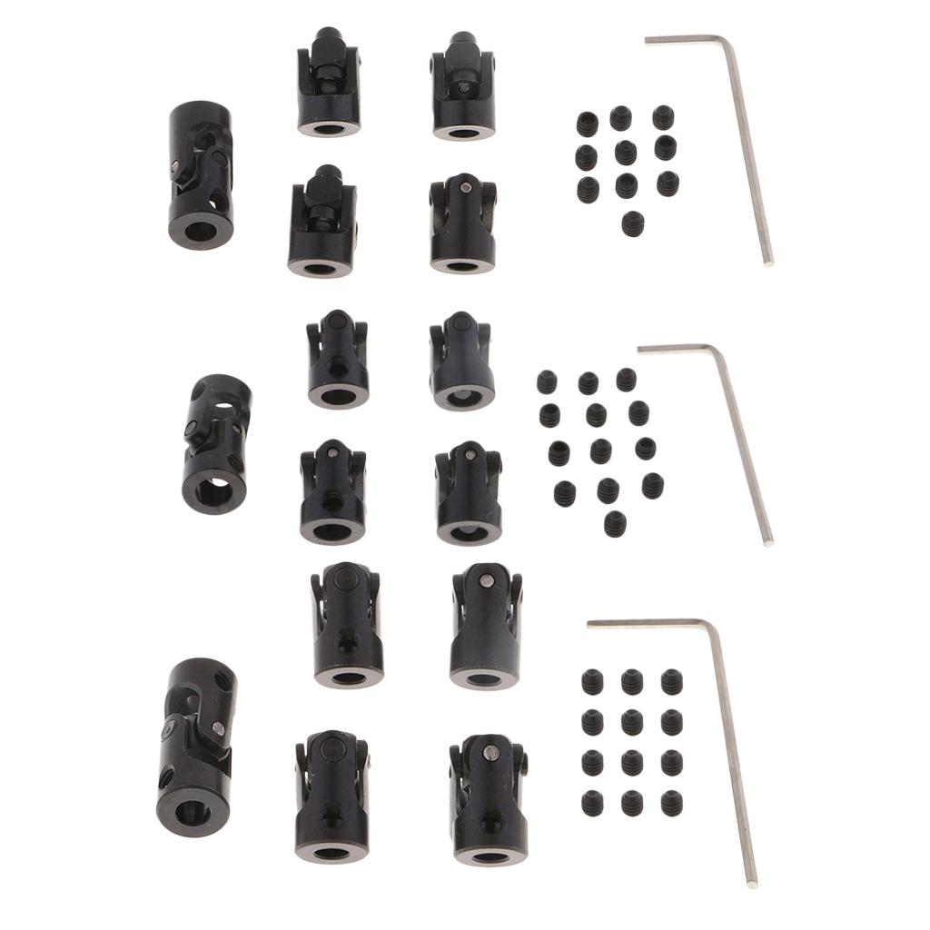 5pcs Black Motor Shaft Coupling Coupler for RC Car Boat Robot Model 4 to 4mm