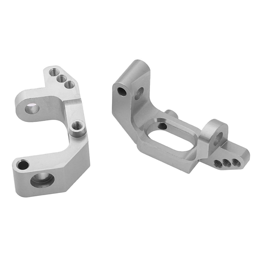 2Piece Aolly Front Hub Carrier 102210 02015 for 1/10 HSP 94123 RC Car Silver