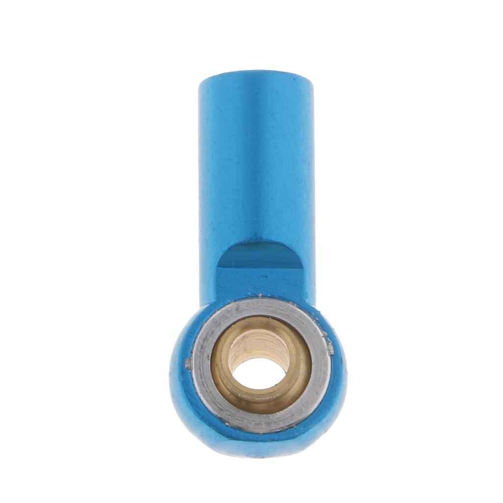 8 Pieces M3 Aluminum Link Rod End Ball Joint for 1/10 RC Car Parts Blue