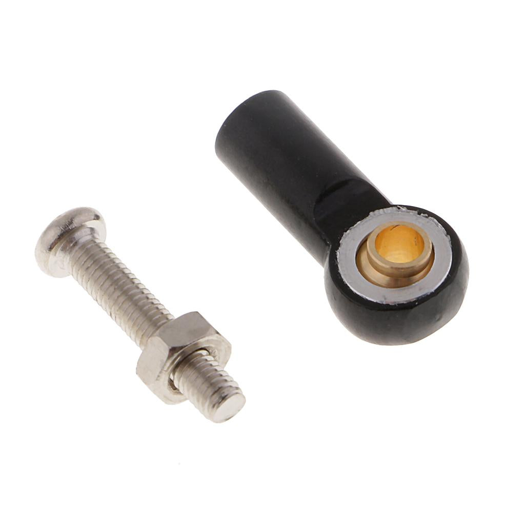 Aluminum Link Rod End Joint Steering Linkage Ball Head, Pack of 8 Black