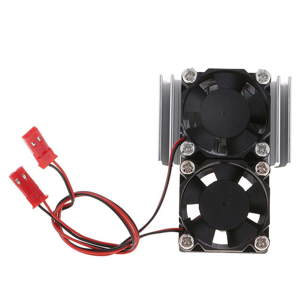 Brushed Brushless Motor Heatsink Radiator and Cooling Fan for 550 540 Silver