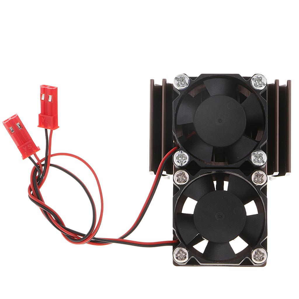 Brushed Brushless Motor Heatsink Radiator and Cooling Fan for 550 540 Brown