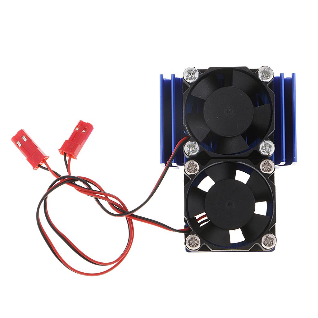 Brushed Brushless Motor Heatsink Radiator and Cooling Fan for 550 540 Blue