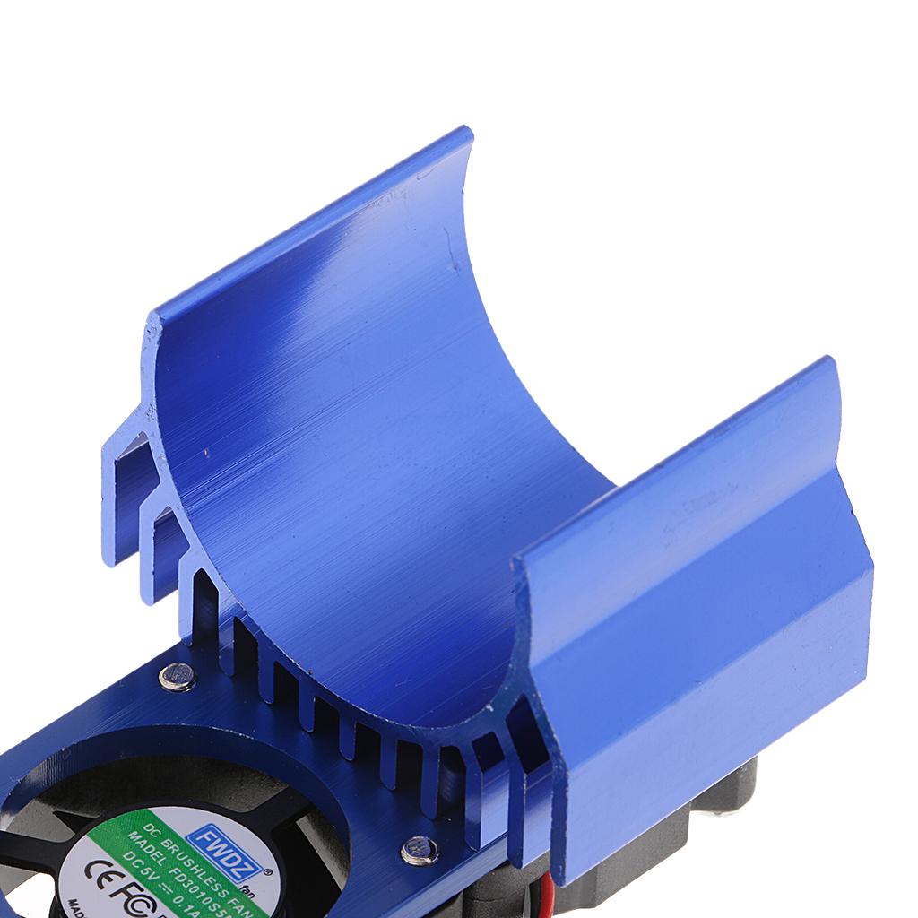 Brushed Brushless Motor Heatsink Radiator and Cooling Fan for 550 540 Blue