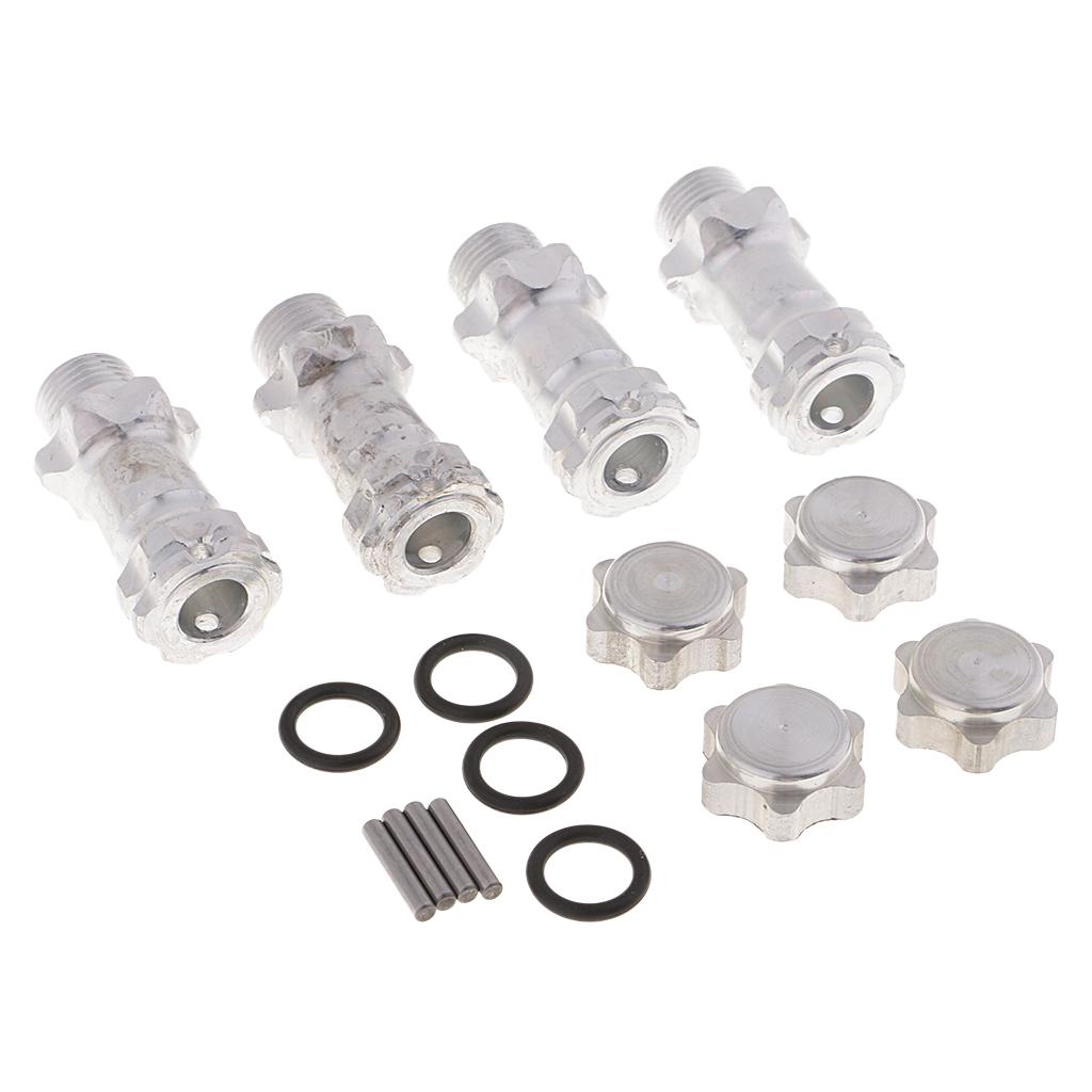 Metal 17mm Hex Hub 30mm Extension Adapter Longer Combiner for RC Car Silver