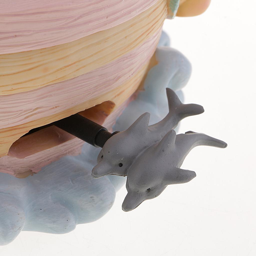 Wind Up Cartoon Animal Rotating Music Box for Kids Girl Birthay Wedding Gift