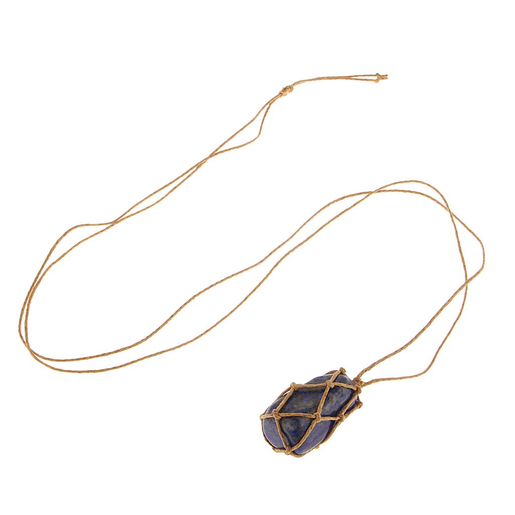 Natural Crystal Lapis Lazuli Stone Pendant Chains Necklace for Women Jewelry