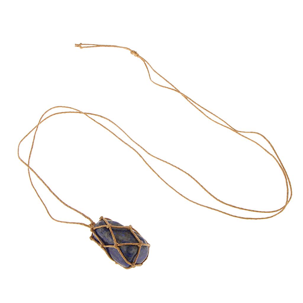 Natural Crystal Lapis Lazuli Stone Pendant Chains Necklace for Women Jewelry