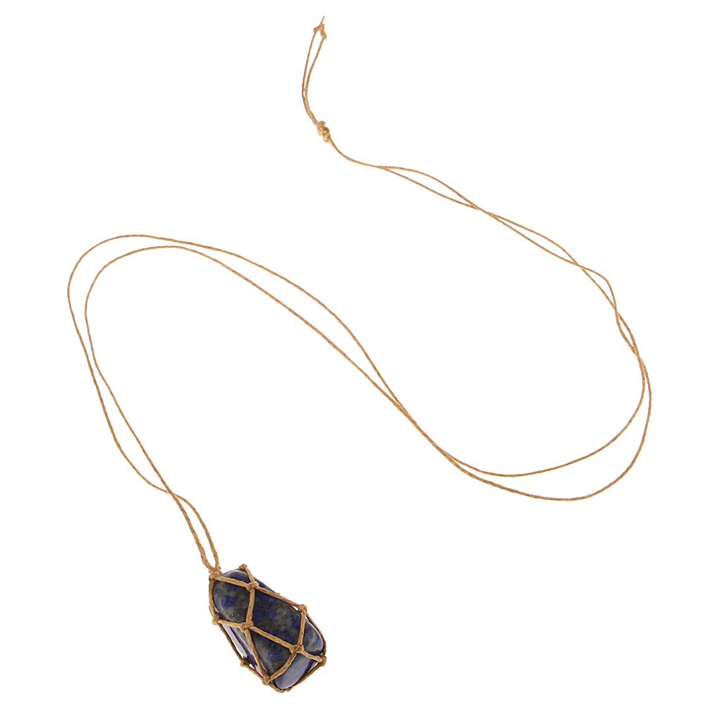 Natural Crystal Lapis Lazuli Stone Pendant Chains Necklace for Women Jewelry