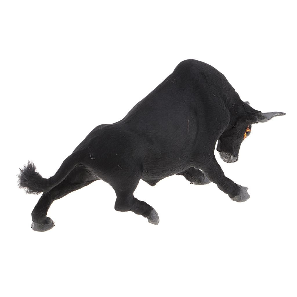 Simulation Bullfighting Model for Home Garden Miniature Props Deocr Black