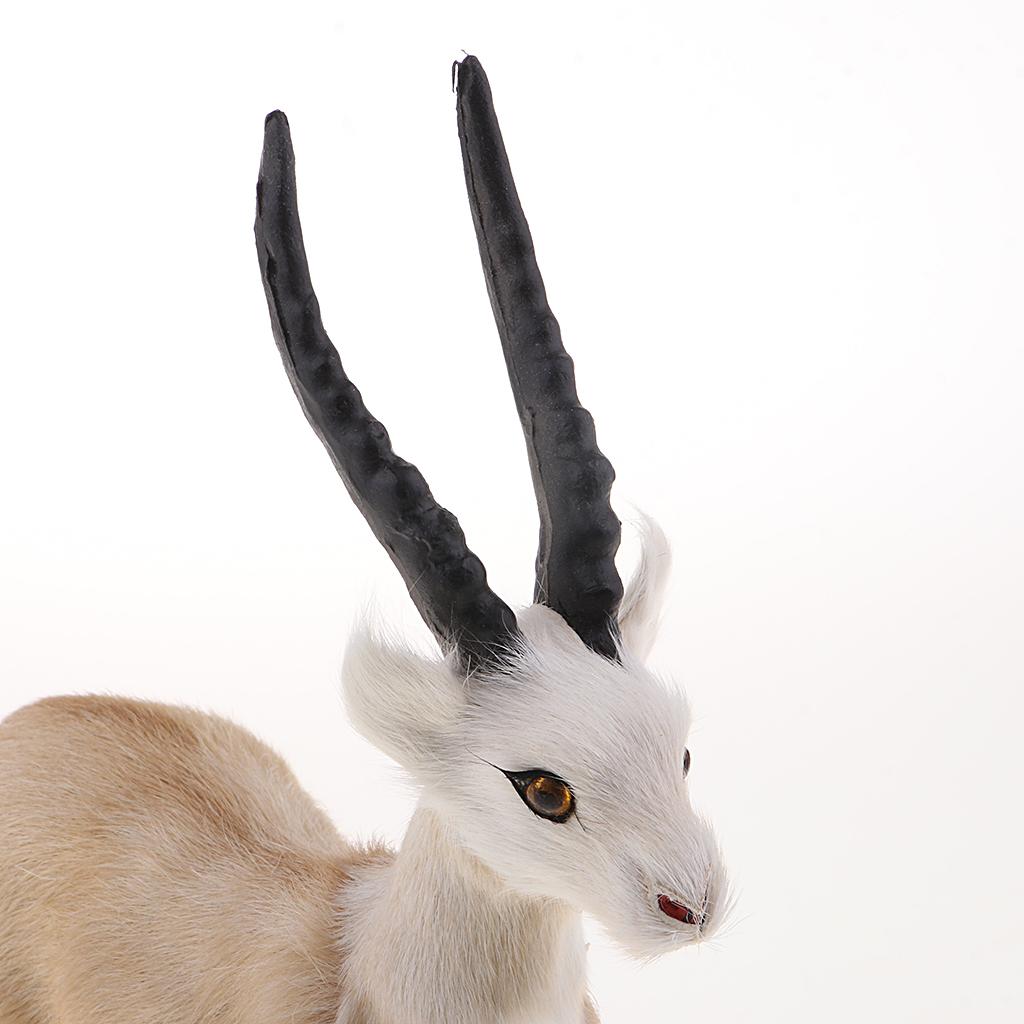 Simulation Hair Antelope Model Handicraft Plastic Toy Home Decoration Toy