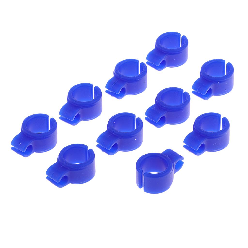 10pcs Silica Gel Resin Cigarette Finger Rings Smoker Hand Holder Blue