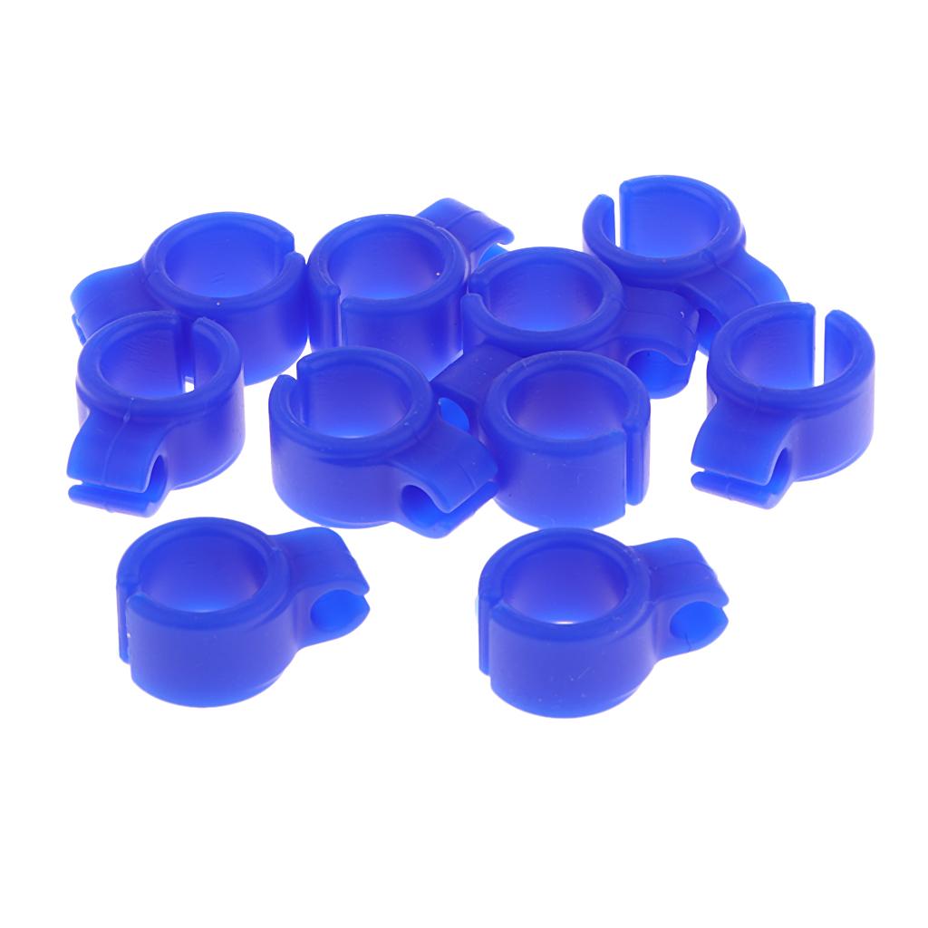 10pcs Silica Gel Resin Cigarette Finger Rings Smoker Hand Holder Blue