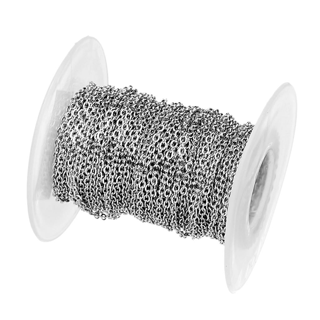 10 Yard DIY Steel Cable Open Link Jewelry Making Chain Accessories 1mm