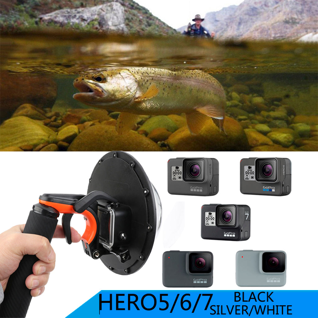 Underwater Diving Camera Lens Dome Port Cover Hood for 5 6 Black