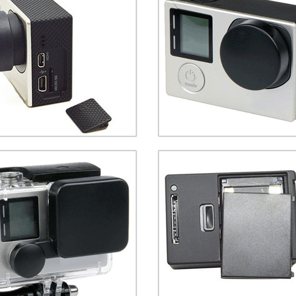 Camera Lens Protector+Replacement Battery Door+Side Door for 3+:4