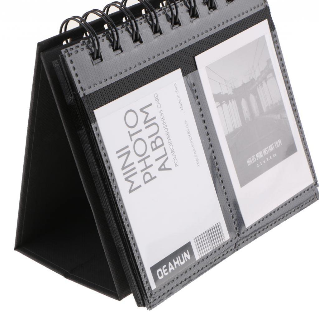 Calendar Vertical Flip Photo Album Self Adhesive Memo Book 68Pocket 3 Black"