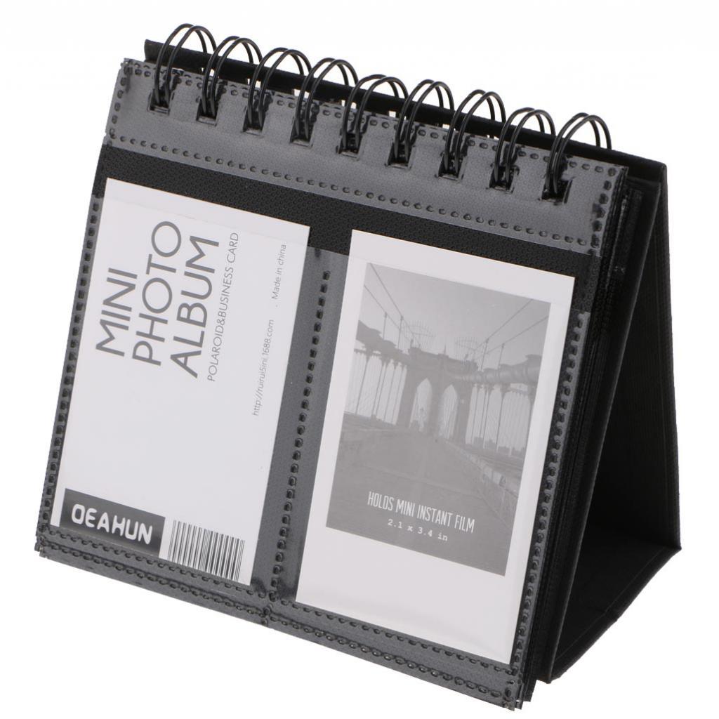Calendar Vertical Flip Photo Album Self Adhesive Memo Book 68Pocket 3 Black"