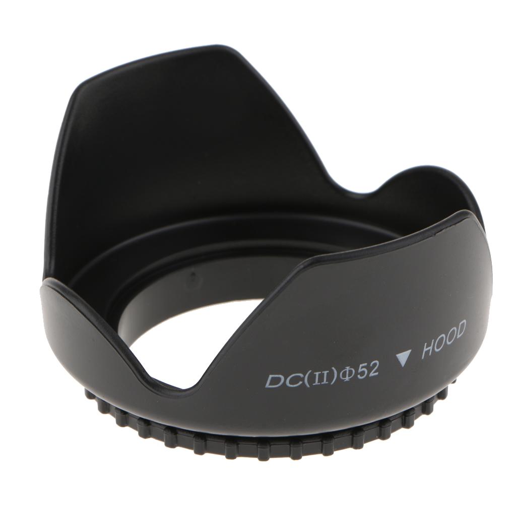 52mm Screw Mount Reversible Tulip Flower Crown Petal Shaped Camera Lens Hood