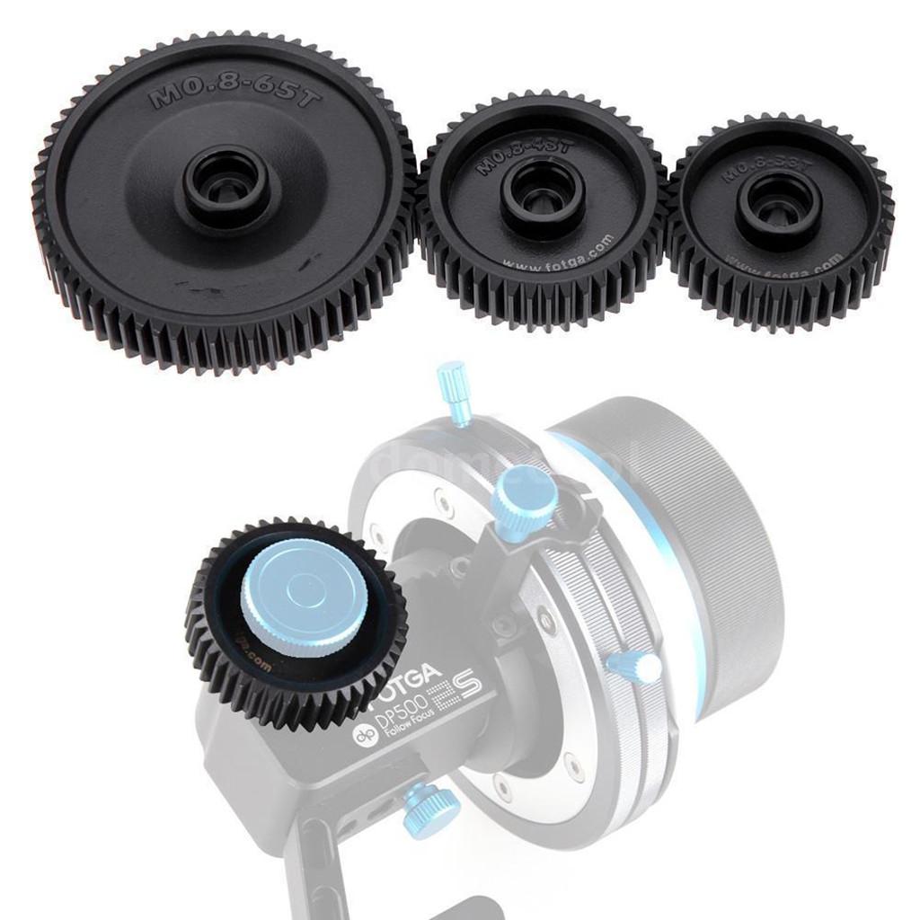 3Pcs Fotga Standard 38T 43T 65T 0.8 Mod Pitch Gear Set for DP500II S DP3000