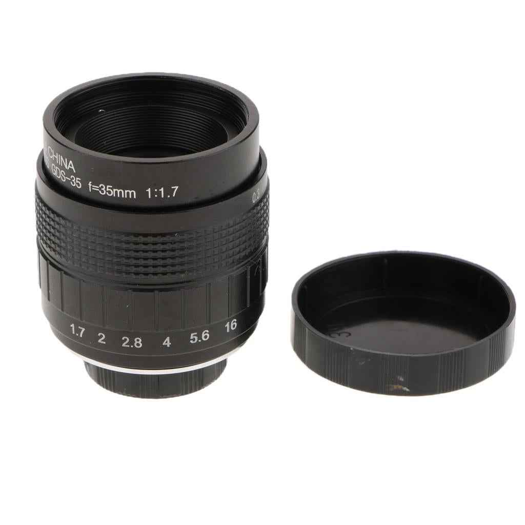 35mm F1.7 Camera Fixed Lens for Canon Nikon Sony Olympus Panasonic Pentax Fujifilm FX Mirrorless Camera Multi-coated Film