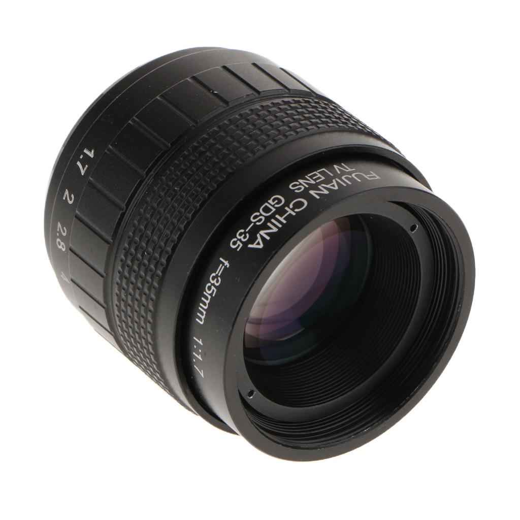 35mm F1.7 Camera Fixed Lens for Canon Nikon Sony Olympus Panasonic Pentax Fujifilm FX Mirrorless Camera Multi-coated Film