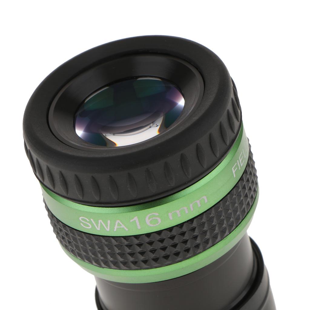 1.25 16mm Super Wide Angle Achromatic Eyepiece SWA 70 Degree for Telescope"