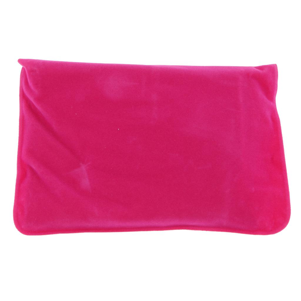 Inflatable U Shaped Neck Pillow Travel Car Air Head Rest Cushion-Rose Red