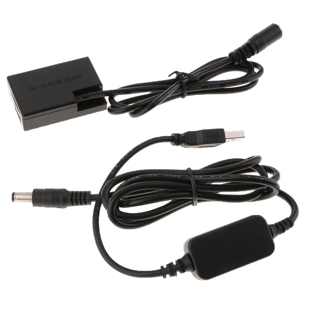 ACK-E18 Replacement AC Power Adapter with Cable+DR-E18 DC Coupler for