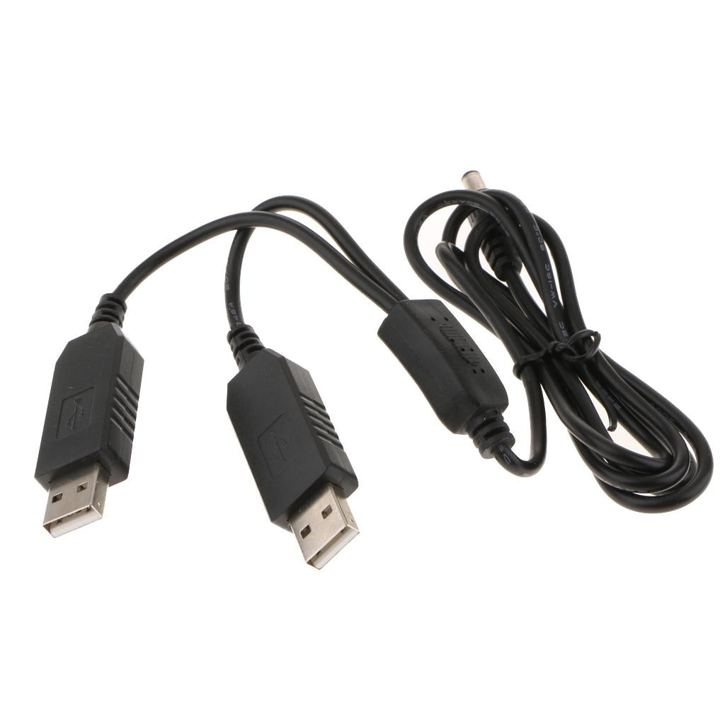 Dual USB Power Charger Cable PW20 for FW50 DR-E6 LPE6 DR-400 Dummy Battery