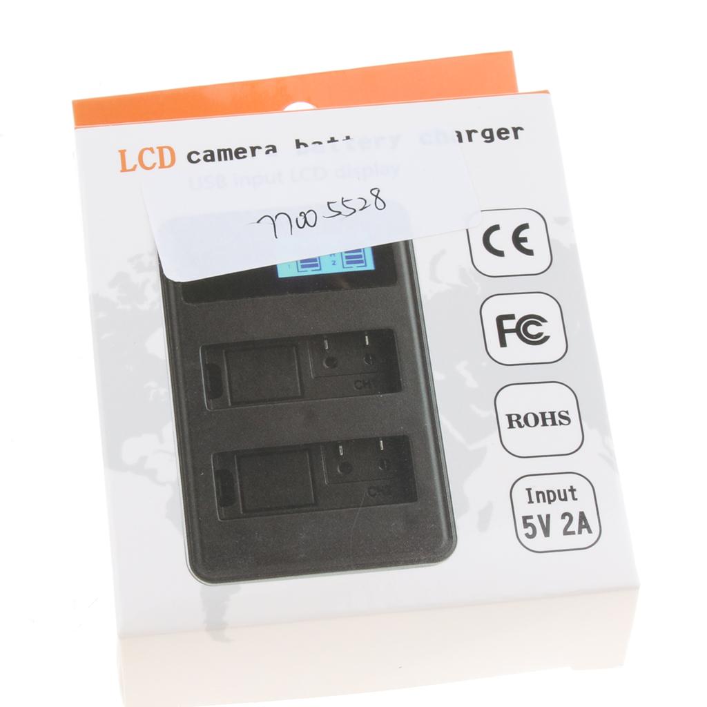 LCD Display USB Dual Port Slot Battery Charger with Cable for Sony NP-FZ100